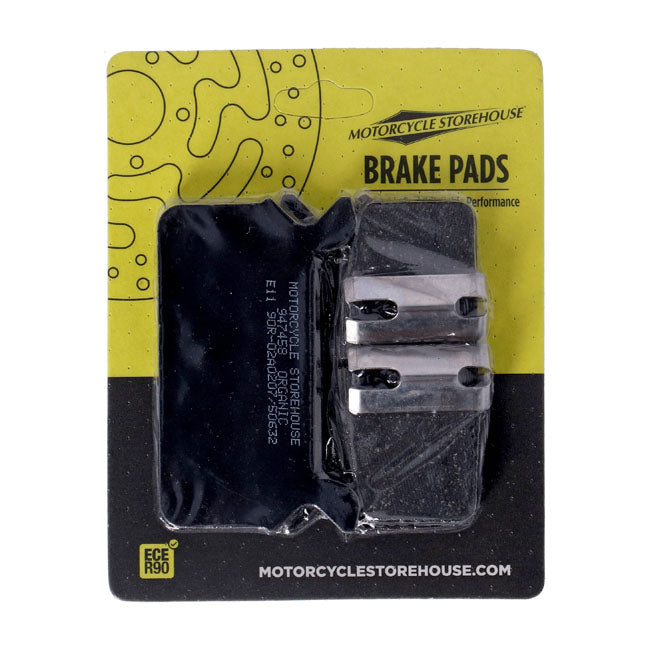 MCS Organic Brake Pads Rear for Harley 86-99 FLT (Replaces OEM: 43957-86E)