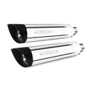 Miller Cleveland Euro 5 Slip-On Mufflers for Harley 21-24 Touring (107" engine) / Polished / Slash Cut Matte Black  - Customhoj