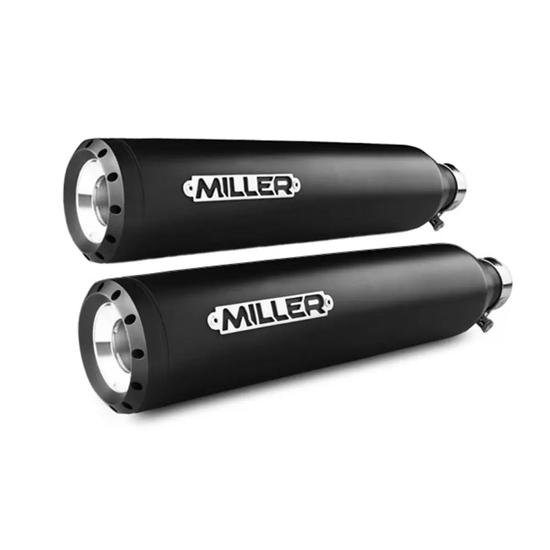 Miller Dandy Euro 2 Exhaust System for Suzuki 86-04 VS1400 / Matte Black / Straight Matte Black  - Customhoj