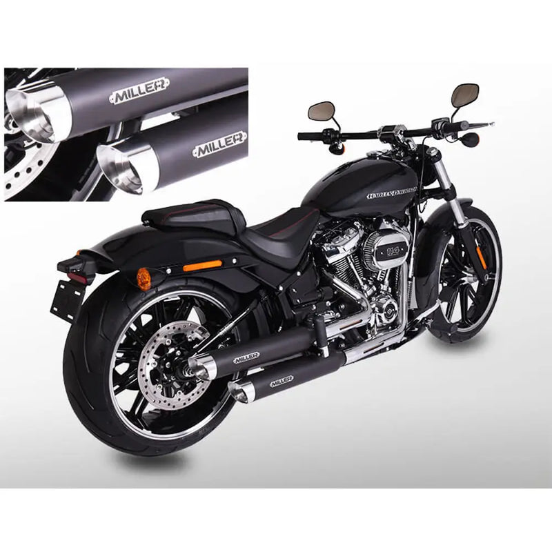 Miller Independence Euro 4 Slip-On Mufflers for Harley  - Customhoj