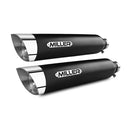 Miller Omaha Euro 5 Slip-On Mufflers for Indian 23-24 Sport Chief / Matte Black / Slash Cut Polished  - Customhoj