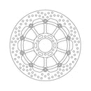 Moto-Master Brake Disc Aprilia Caponord 1200 14-17 Moto-Master Halo Front Left Brake Disc for Aprilia Customhoj