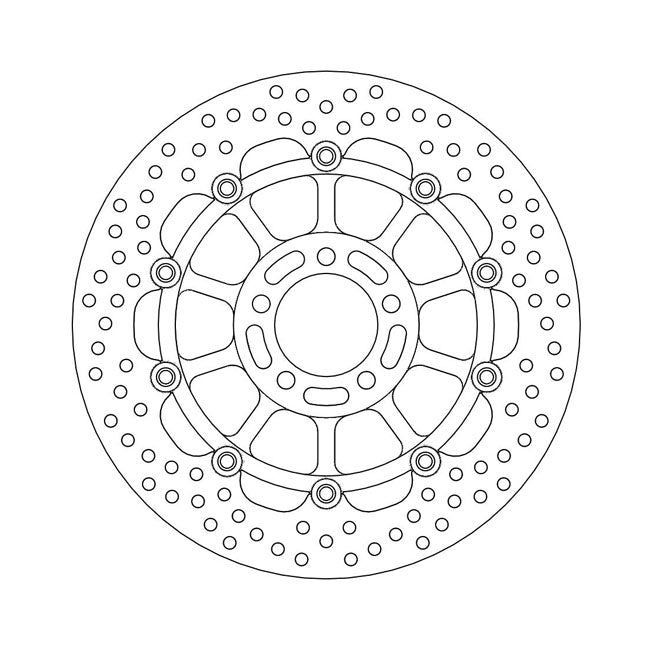 Moto-Master Brake Disc Kawasaki GPZ 1100 (non-ABS) 95-98 Moto-Master Halo Front Right Brake Disc for Kawasaki Customhoj