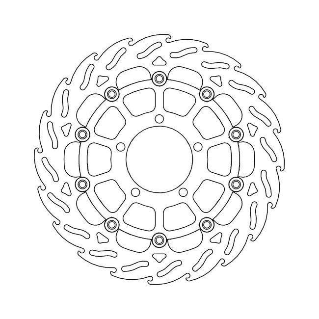 Moto-Master Brake Disc Triumph Daytona 675 13-17 Moto-Master Flame Front Left Brake Disc for Triumph Customhoj