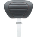 Mustang Deluxe Rider Backrest for Harley 08-25 Touring (excl. 23-25 CVO; 24-25 Road Glide / Street Glide) / Deluxe / Black / Red  - Customhoj