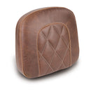 Mustang Original Style Sissy Bar Pad for Harley All HD and Aftermarket Sissy Bars / Uprights (excl. 18-25 Touring and Softail models) / Diamond / Distressed Brown / 24 x 23 cm (9,5" x 9")  - Customhoj