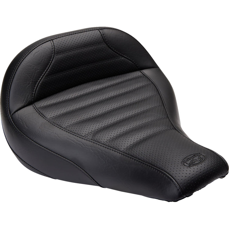 Mustang Standard Touring Solo Seat for Harley 18-25 Softail Fat Boy / Tuck n Roll / Without backrest  - Customhoj