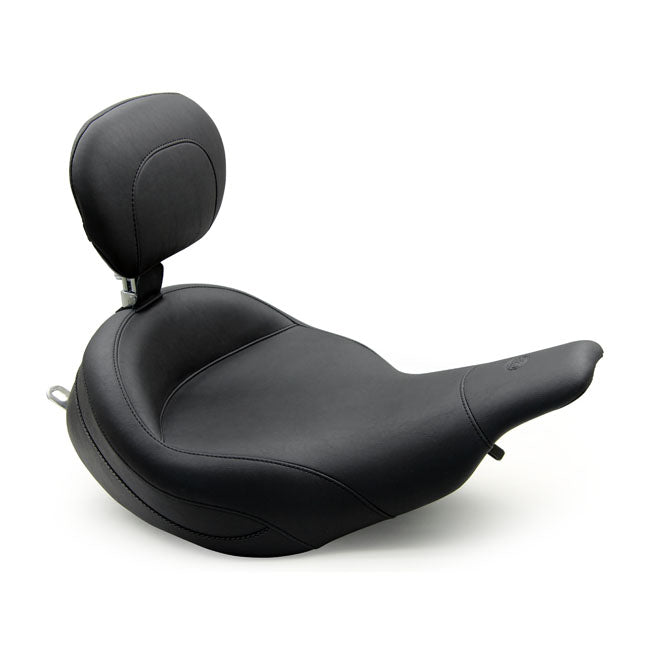 Mustang Super Touring Solo Seat for Harley 97-07 Touring Electra Glide / Road Glide / Plain / With backrest  - Customhoj