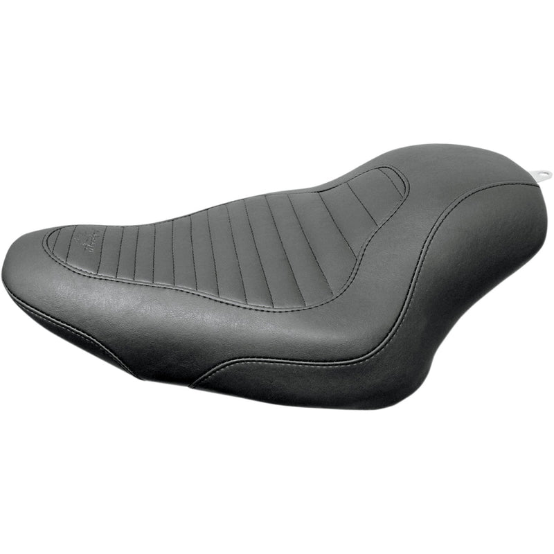 Mustang Tripper Solo Seat for Harley 04-22 XL Sportster with 7.9 / 12.5 liter tank / Black / Tuck n Roll  - Customhoj
