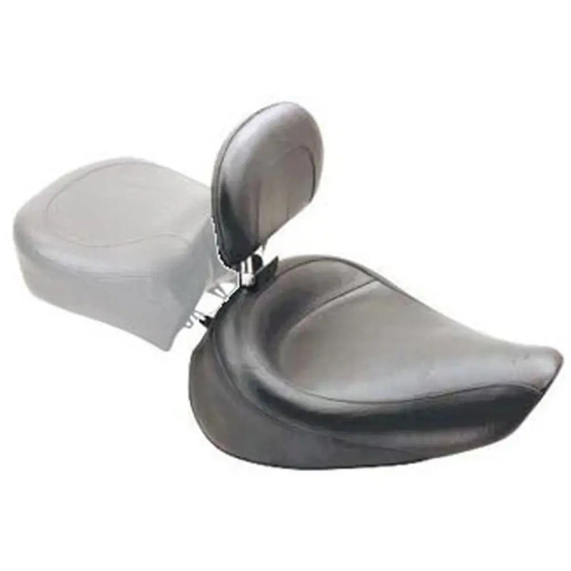 Mustang Wide Touring Solo Seat for Harley 06-17 Dyna (excl. 14-17 Fat Bob) / Plain / With backrest  - Customhoj