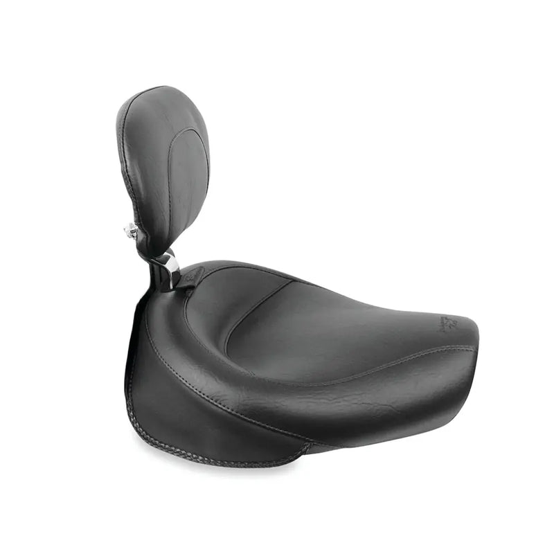 Mustang Wide Touring Solo Seat for Harley 82-03 XL Sportster with 7.9 / 12.5 liter tank / Plain / With backrest  - Customhoj