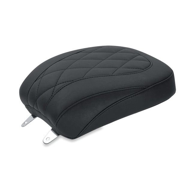 Mustang Wide Tripper Passenger Seat for Harley 00-05 Softail Standard / Springer / Heritage / Black / Diamond  - Customhoj