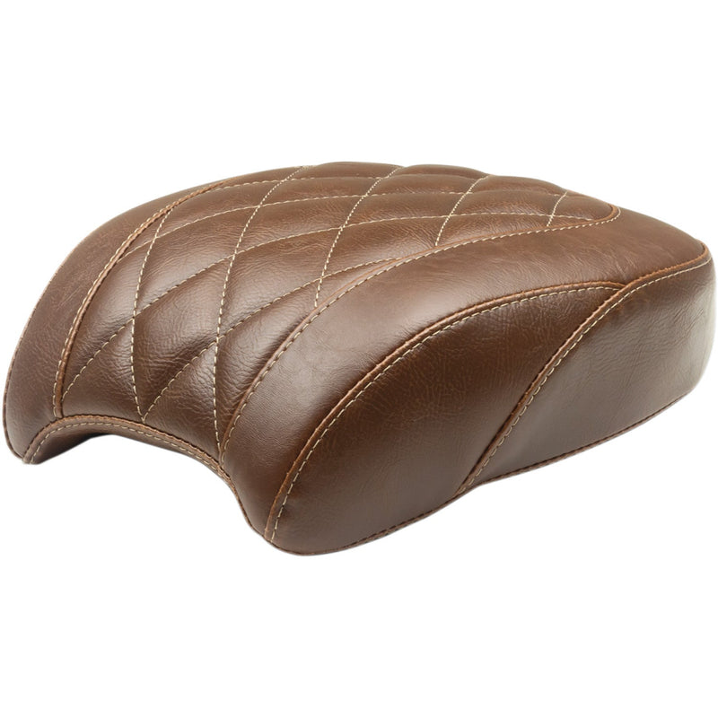 Mustang Wide Tripper Passenger Seat for Harley 18-21 Softail Slim / Distressed Brown / Diamond  - Customhoj