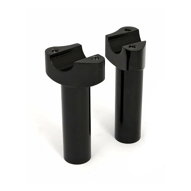 OEM Style Forged Aluminium Straight Handlebar Risers without Top Clamp Chrome / 4.5" (11.4cm)