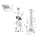 Oil Pump Parts Diagram Exploded View for 77-90 Harley Sportster 18) 86-90 XL. S&S fitting, 90 degree. Replaces OEM: 26338-68A