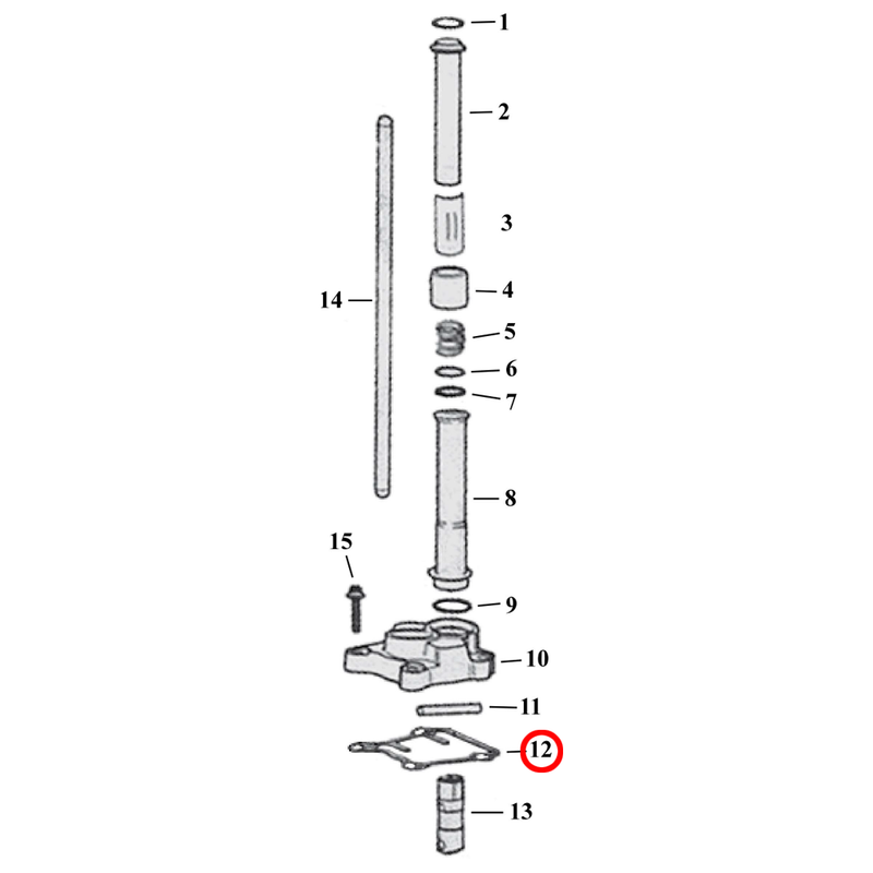 Pushrod Parts Diagram Exploded View for Harley Twin Cam 12) 99-17 TCA/B. James foamet gasket set, front / rear (set of 2). Replaces OEM: 18635-99