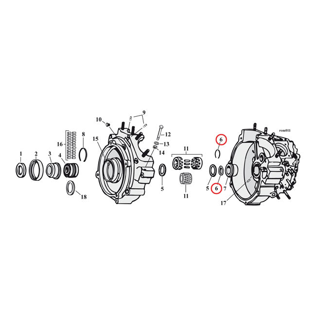 Replacement Retaining Rings for Harley Replaces OEM: 24701-54 (pinion shaft bearing 55-57 Big Twin & 54-76 XL Sportster)