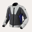 REV'IT! Airwave 4 Motorcycle Jacket Light Grey/Blue / S  - Customhoj