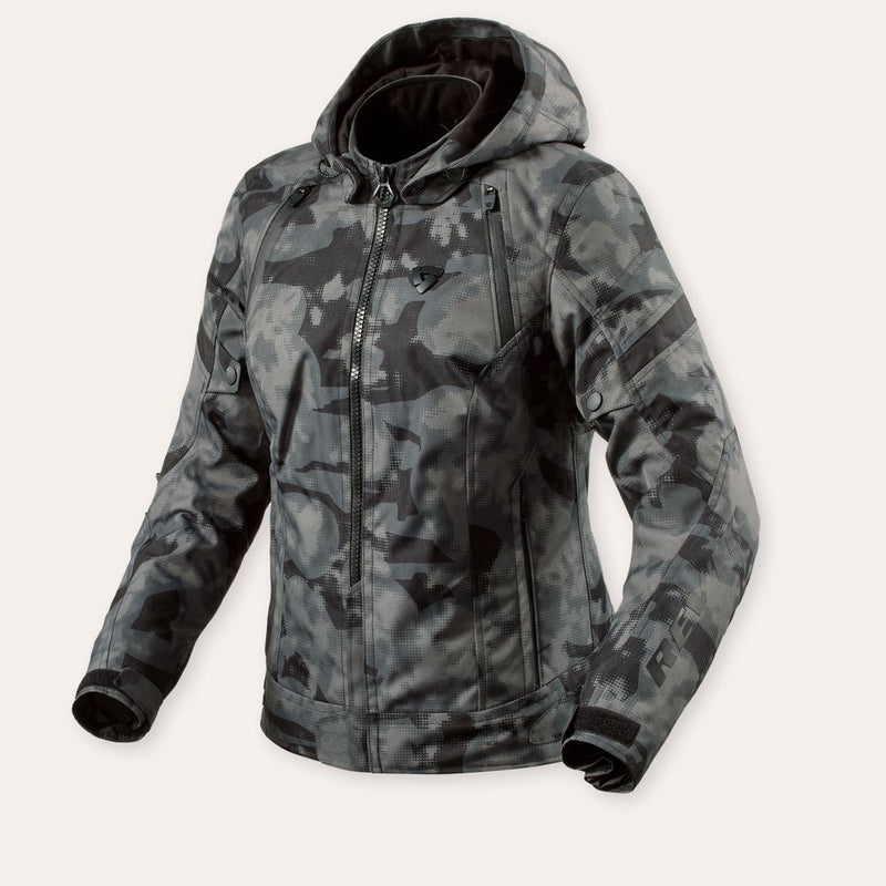 REV'IT! Flare 3 H2O Ladies Motorcycle Jacket Camo Dark Grey / 34  - Customhoj