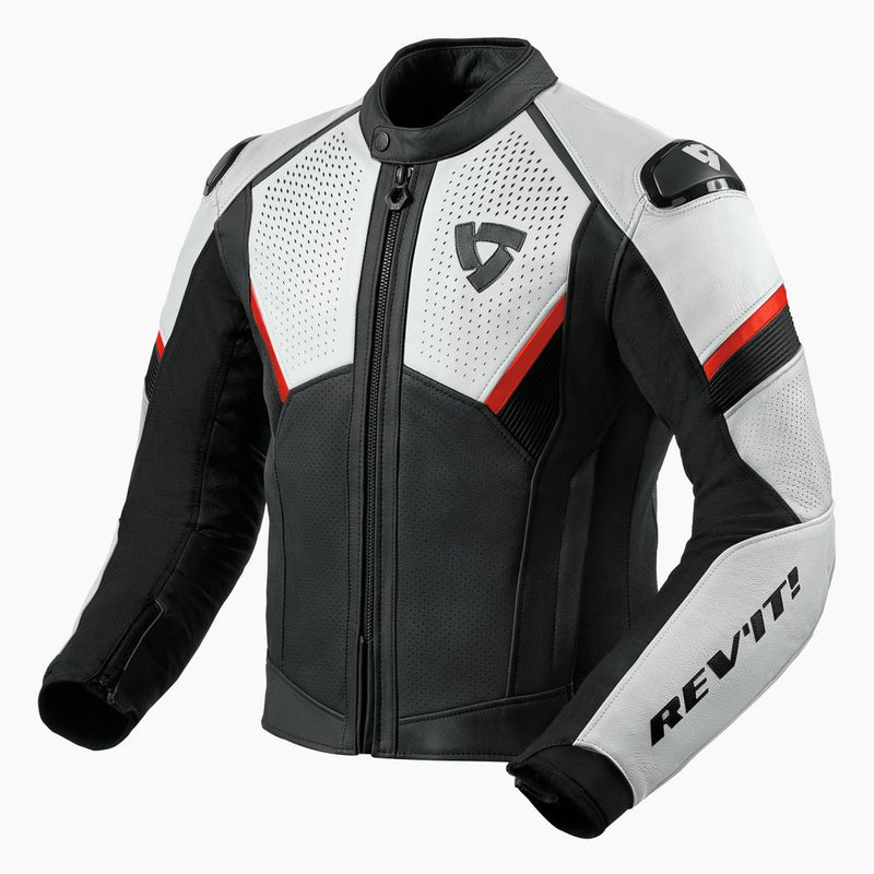 REV'IT! Matador Motorcycle Jacket Black/Neon Red / 46