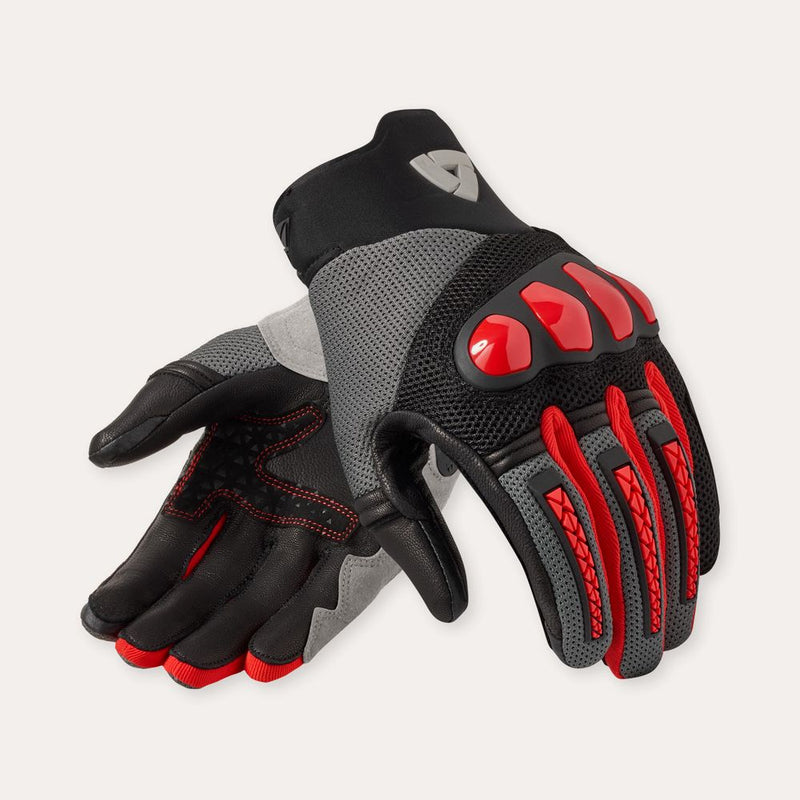 REV'IT! Speedart Air Motorcycle Gloves Grey/Red / 3XL  - Customhoj
