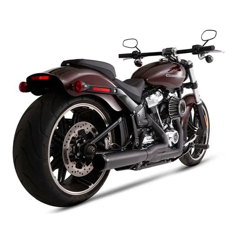 Rinehart 2-into-1 Schwarz M8 Auspuffanlage für Harley
