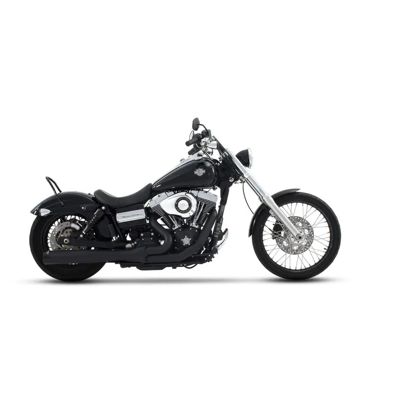 Rinehart 2-into-1 Schwarz FXD Auspuffanlage für Harley