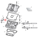 Rocker Box Parts Diagram Exploded View for 04-22 Harley Sportster 13) 07-08 XL. S&S umbrella valve (not shown). Replaces OEM: 26856-89