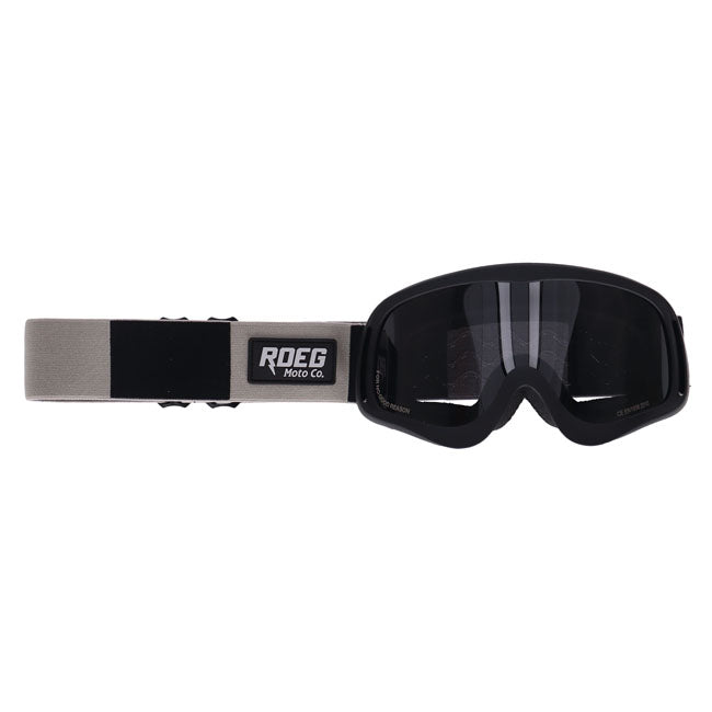 Roeg Peruna Motorcycle Goggles Black / White  - Customhoj