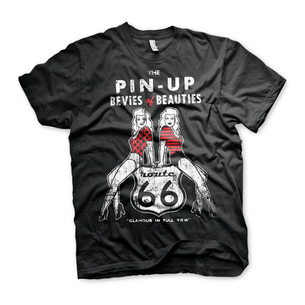 Route 66 Pin-Ups T-Shirt Black / S