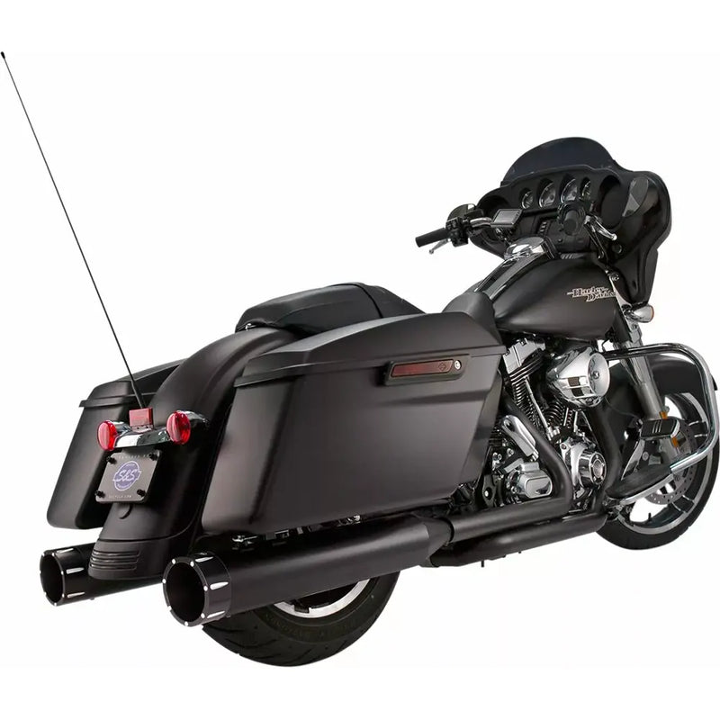 S&S El Dorado True Dual Exhaust System for Harley 17-24 Touring (excl. CVO) / Black / Black Tracer  - Customhoj