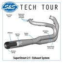 S&S SuperStreet 2-into-1 Exhaust System for Harley  - Customhoj