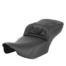 Saddlemen Roadsofa Extended Reach Tuck-n-Roll Seat for Harley 23-25 Touring CVO Road Glide / CVO Street Glide / Black / Without heating / Without backrest  - Customhoj