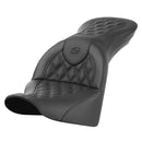 Saddlemen Roadsofa Lattice Stitch Seat for Harley 18-25 Softail Deluxe / Heritage / Heritage Classic / Slim / Black / Without heating / Without backrest  - Customhoj