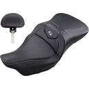 Saddlemen Roadsofa Plain Seat for Harley 08-25 Touring (excl. 23-25 CVO; 24-25 Road Glide / Street Glide) / Carbon Fiber / With heating / With backrest  - Customhoj