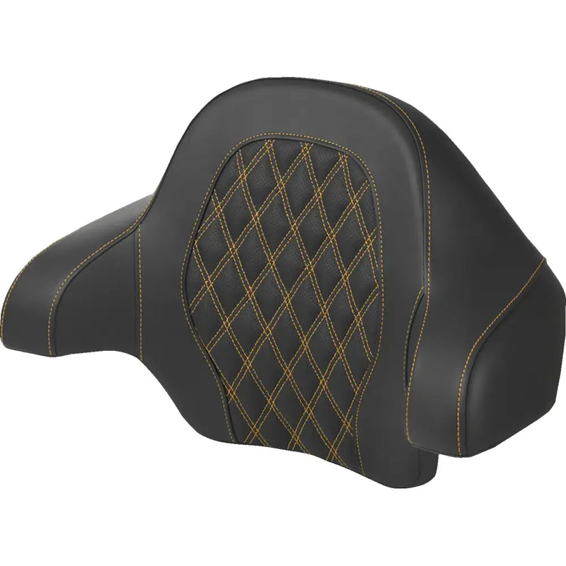 Saddlemen Roadsofa Tour-Pak Backrest for Harley 14-25 Touring (King Tour-Pak) / Lattice Stitch / Gold  - Customhoj