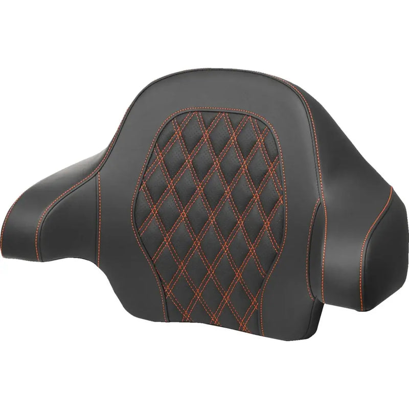 Saddlemen Roadsofa Tour-Pak Backrest for Harley 14-25 Touring (King Tour-Pak) / Lattice Stitch / Orange  - Customhoj