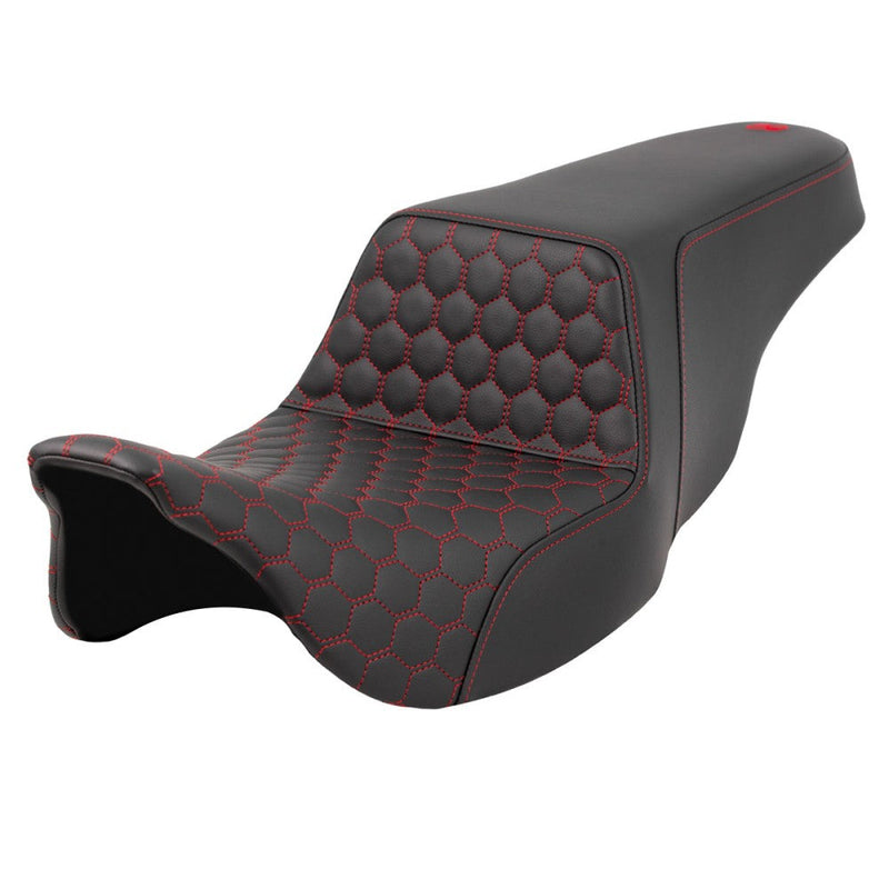Saddlemen Step-Up Extended Reach Honeycomb for Harley 08-25 Touring (excl. 23-25 CVO; 24-25 Road Glide / Street Glide) / Black / Red  - Customhoj