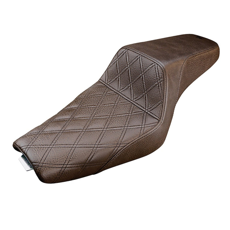 Saddlemen Step-Up Front Lattice Stitch for Harley 04-22 XL Sportster (with 7.9 / 12.5 liter tank) / Brown / Black  - Customhoj