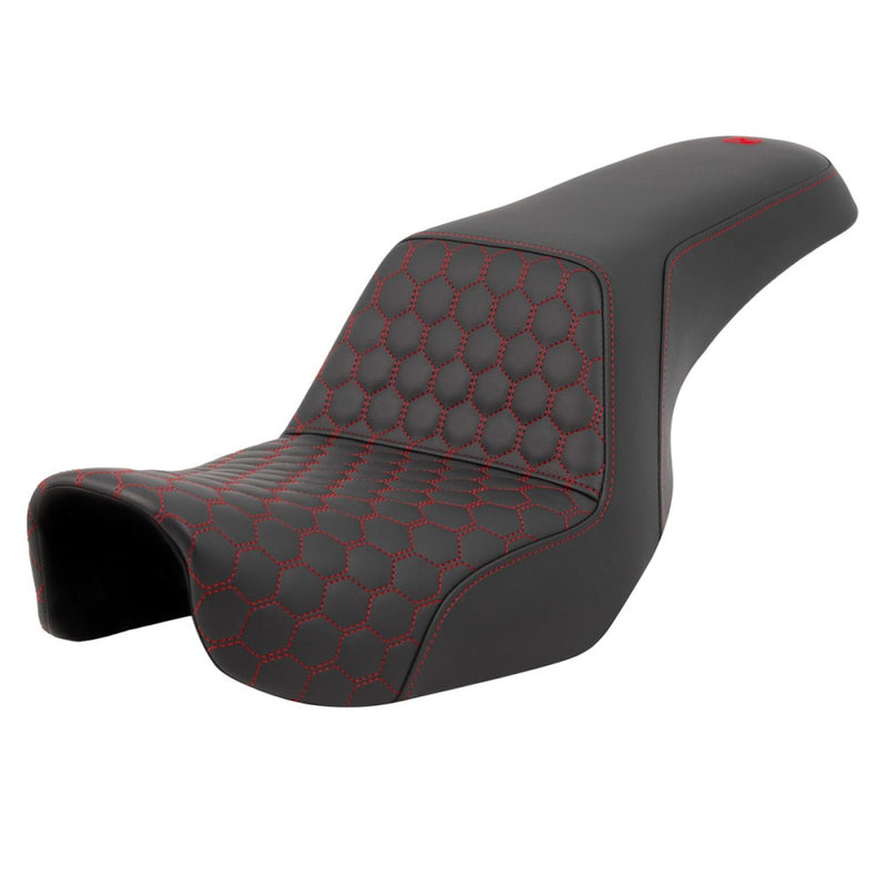 Saddlemen Step-Up Honeycomb for Harley 06-17 Dyna / Black / Red  - Customhoj