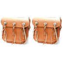 Samwel 36-43 Style Leather Saddlebags for Harley 36-57 rigid Big Twin (Replaces OEM: 11785-36 / 11785-36B) / Brown  - Customhoj