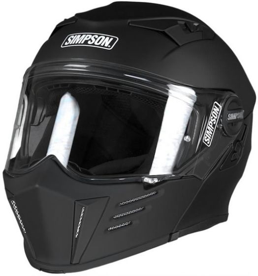 Simpson Darksome Modular Flip-Up Motorcycle Helmet Matte Black / XS (54cm)