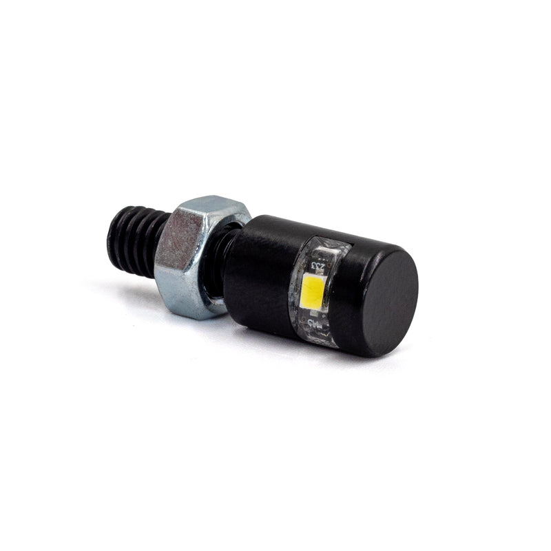 SMP M8 Mini LED Motorcycle License Plate Light Bolt Black  - Customhoj