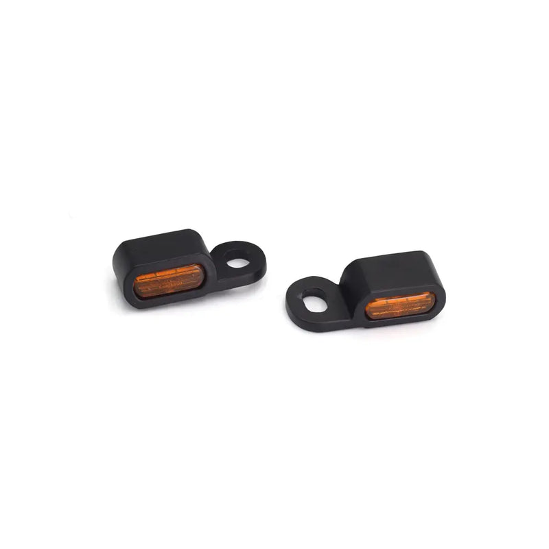 SMP Vision Below Bar LED Turn Signals for Harley 16-17 Softail FLSS / Black / Orange