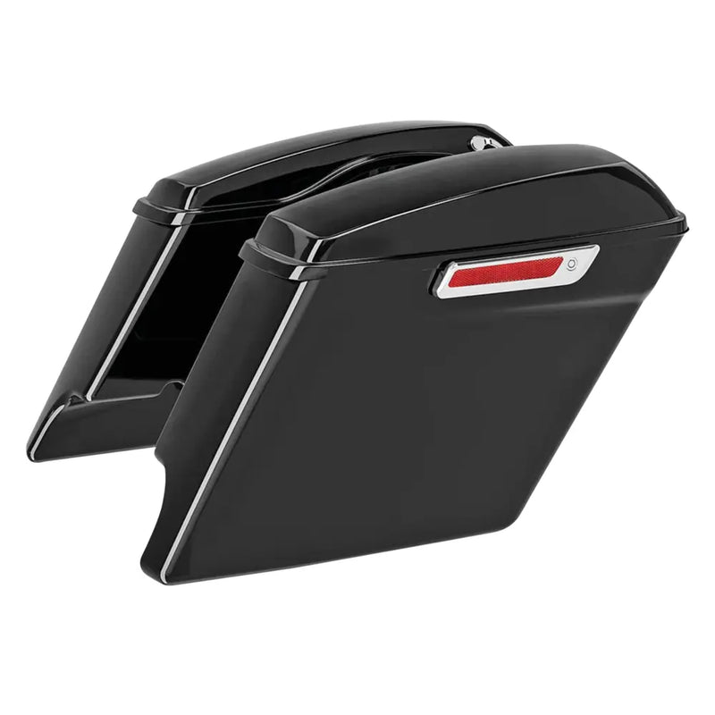 Zodiac 4" Stretched Hard Saddlebags für Harley
