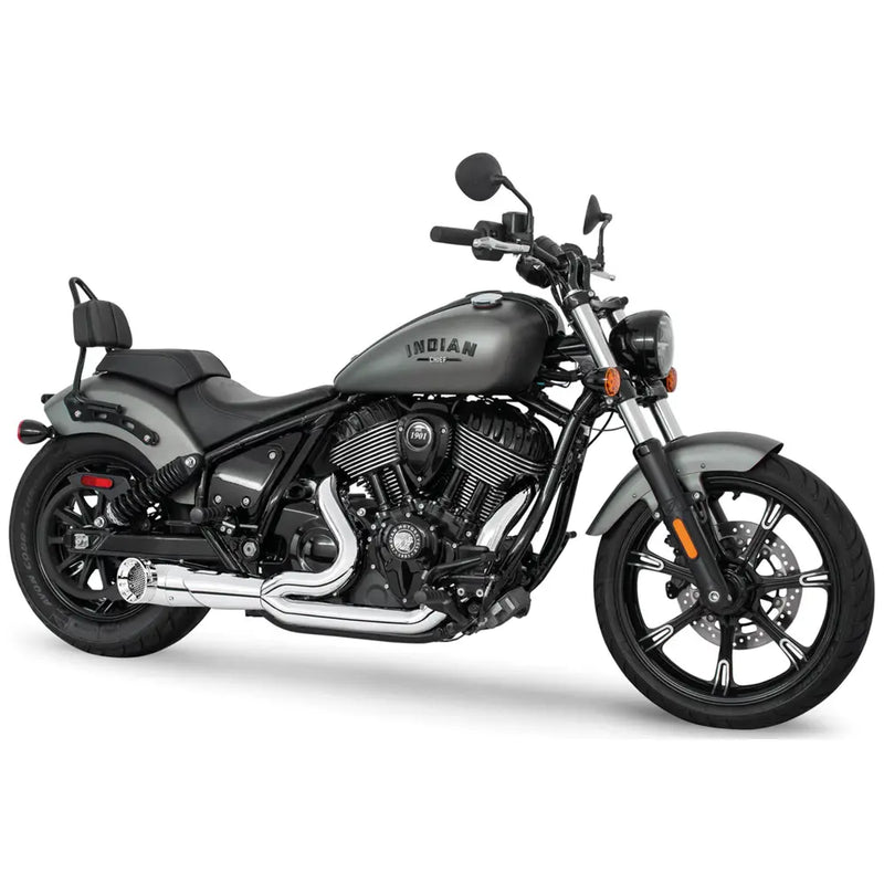 Freedom Performance Shorty Turn Out Straight Cut 2-into-1 Auspuff für Indian