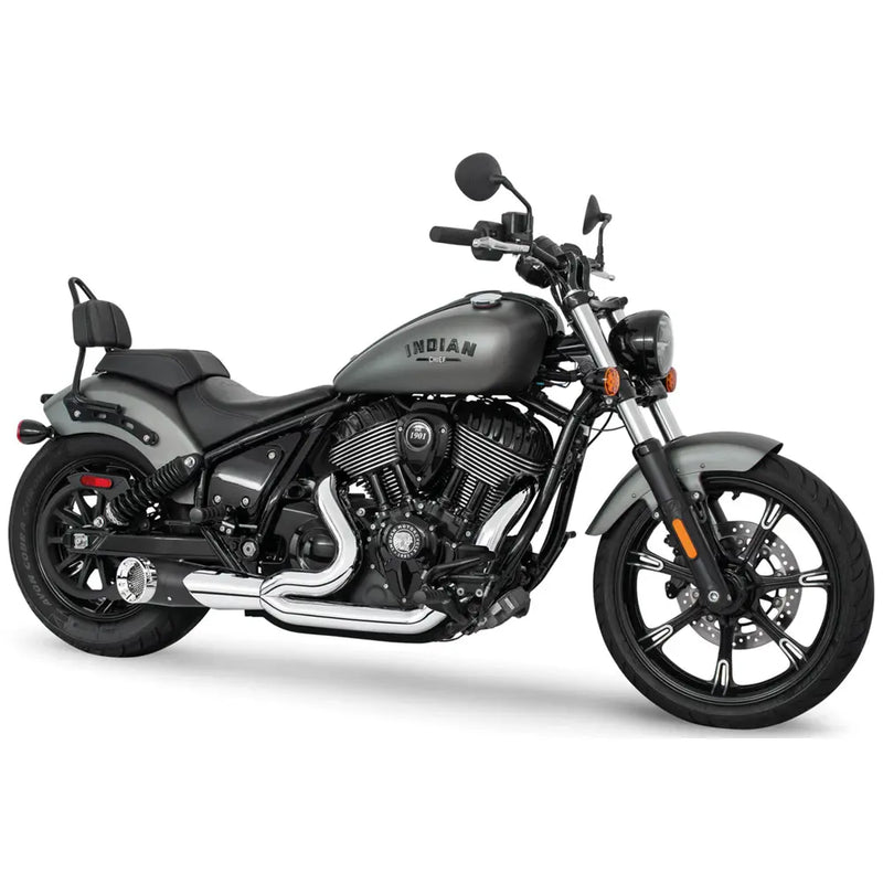 Freedom Performance Shorty Turn Out Straight Cut 2-into-1 Auspuff für Indian