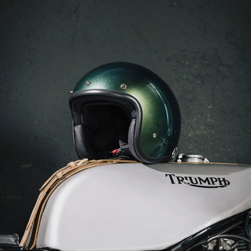 DMD Offener Retro-Metallic-Motorradhelm