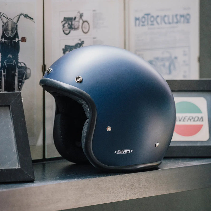 DMD Offener Retro-Metallic-Motorradhelm