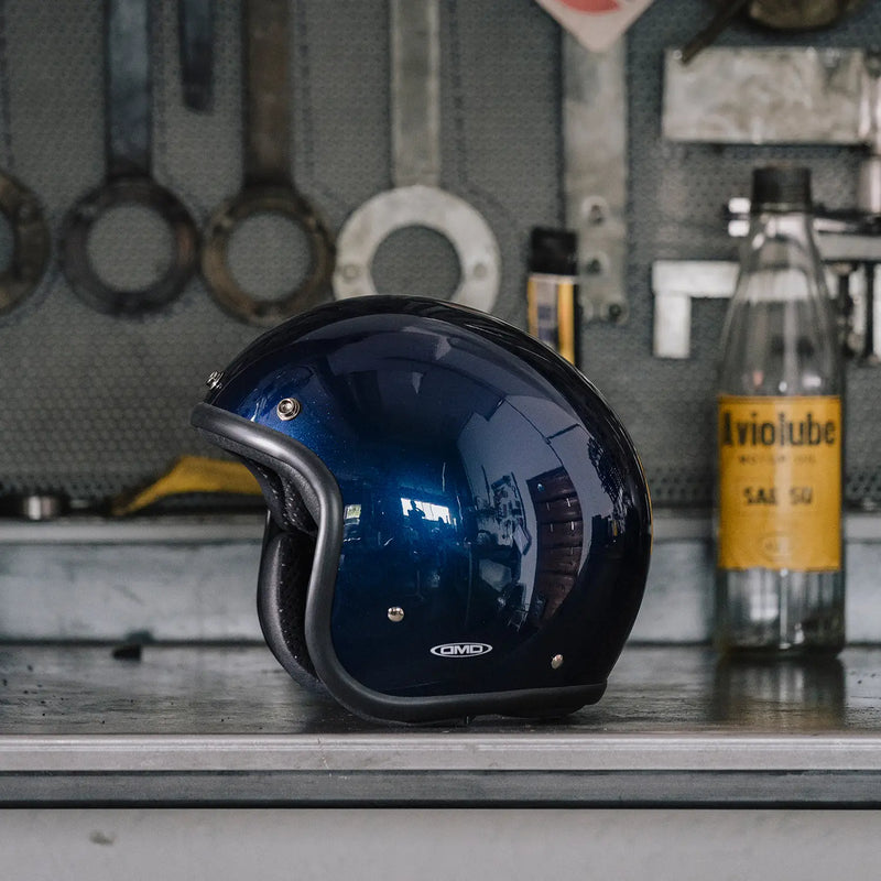 DMD Offener Retro-Metallic-Motorradhelm
